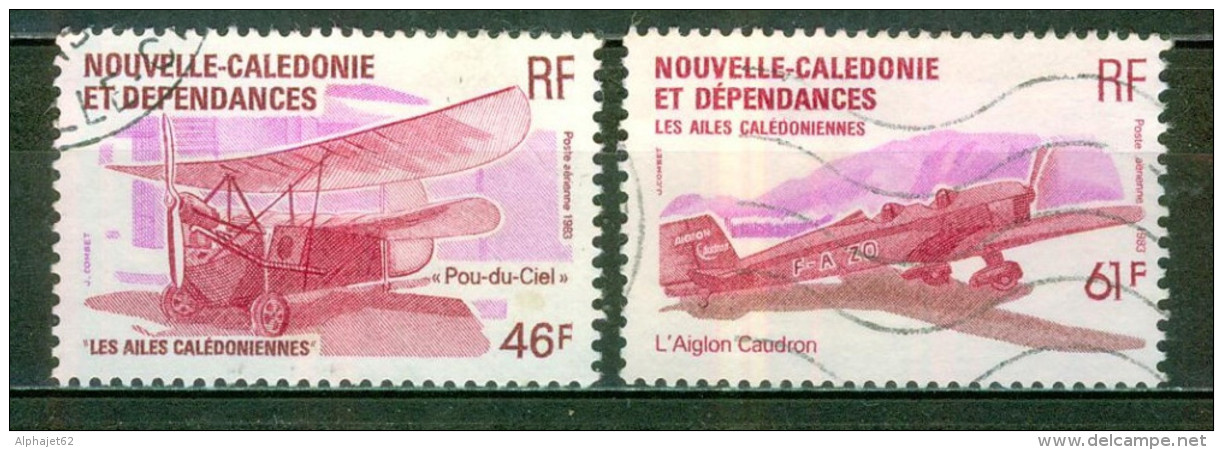 Pou Du Ciel, Avion - NOUVELLE CALEDONIE - Aiglon Caudron - Ailes Calédoniennes - N° 230 - 231 - 1983 - Used Stamps