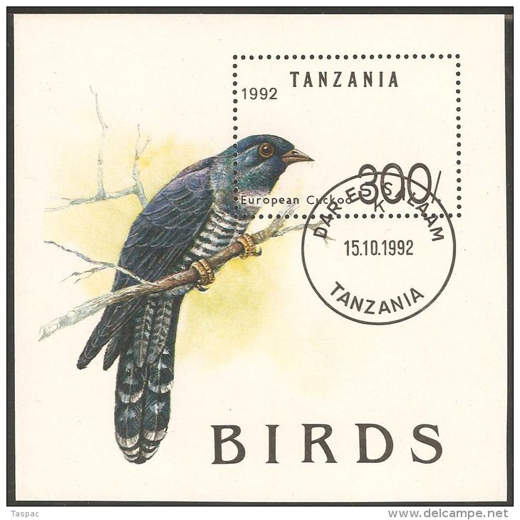 Tanzania 1992 Mi# Block 190 Used - Birds / European Cuckoo - Coucous, Touracos