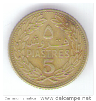 LIBANO 5 PIASTRES 1969 - Libano