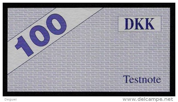 Test Note "HESS" Testnote, 100 DKK, Beids. Druck, RRR, UNC - Dänemark