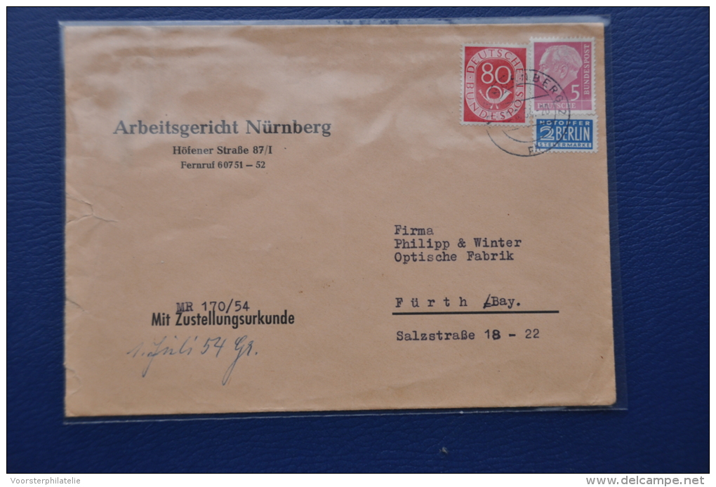 DEUTSCHE BUNDESPOST LETTER 1951 MICHEL 137 - Briefe U. Dokumente