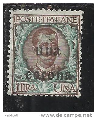 DALMAZIA 1919 1 CENT. SU 1 LIRA TIMBRATO USED - Dalmatië