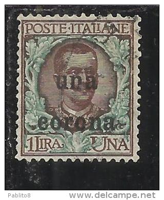 DALMAZIA 1919 1 CENT. SU 1 LIRA TIMBRATO USED - Dalmatia