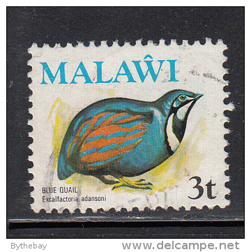 Malawi Used Scott #235 3t Blue Quail - Birds - Malawi (1964-...)