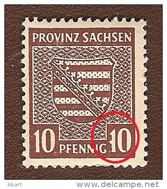SBZ Provinz Sachsen Nr. 78  Mit Dem Plattenfehler  I  - Postfrisch - Postfris
