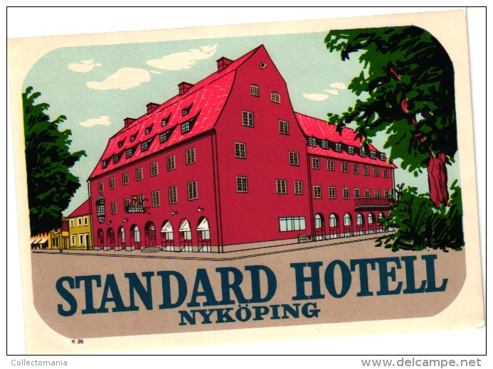 Sweden Zweden SUEDE Hotel Labels  6 P  Frimurarehotellet  Grand Falun  Savoy  Jonkoping   Frimurare  Standard Nyköping - Hotel Labels