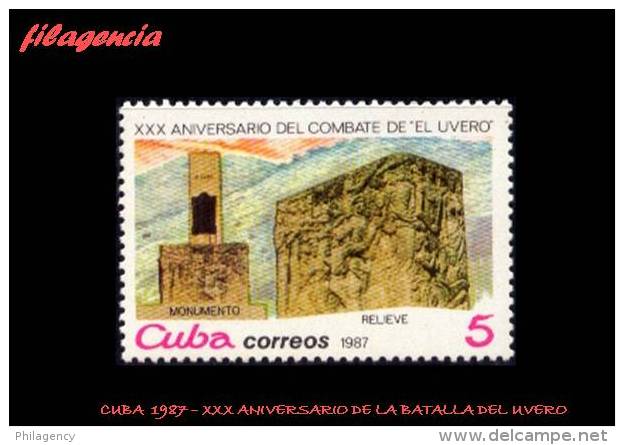 CUBA MINT. 1987-12 XXX ANIVERSARIO DE LA BATALLA DEL UVERO - Neufs