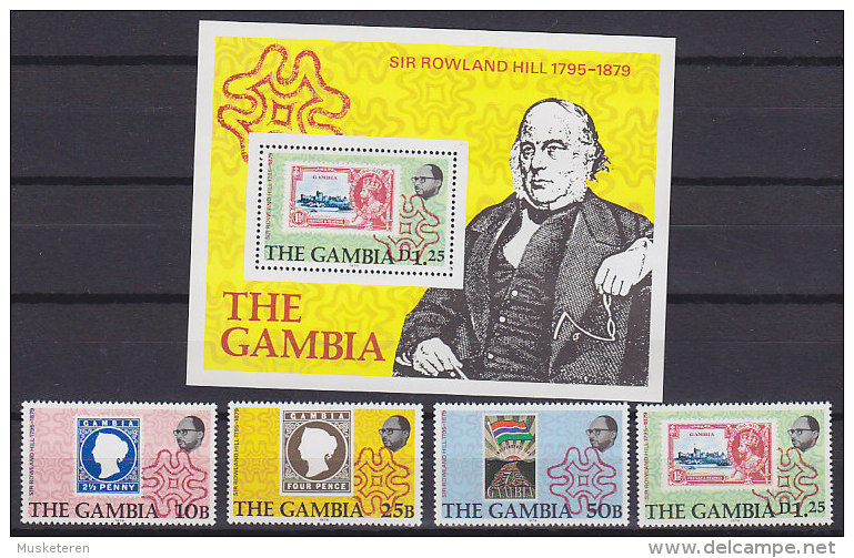 Gambia 1979 Mi. 390-93 & Block 4 Miniature Sheet Sir Rowland Hill Complete Set MNH** - Gambie (1965-...)