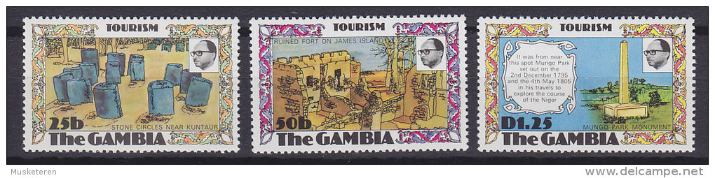 Gambia 1977 Mi. 342-44 Tourism Sehenwürdigkeiten Complete Set MNH** - Gambia (1965-...)