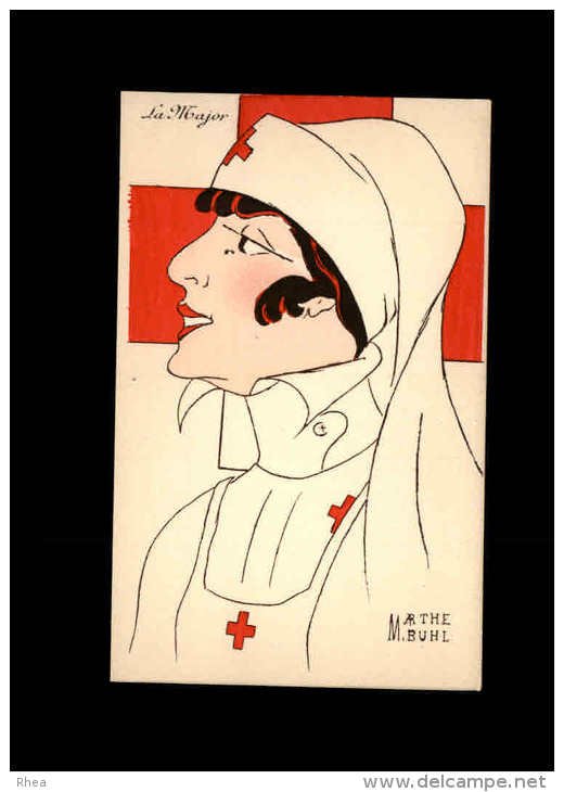 CROIX-ROUGE - Infirmière - Carte Dessinée Marthe BUHL - Croix-Rouge