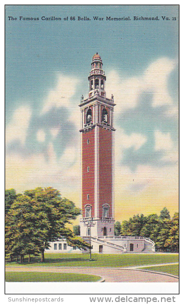 Famous Carillon Of 66 Bells War Memorial Richmond Virginia - Richmond