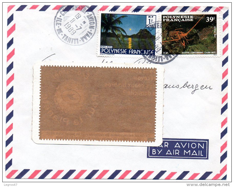 ENVELOPPE 2 TIMBRES - Used Stamps