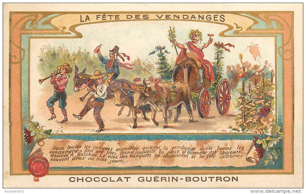 Chromos Réf. X13-003. Chocolat Guérin Boutron - Fête Des Vendanges - Guérin-Boutron