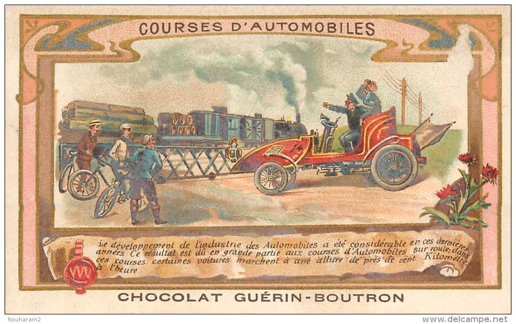 Chromos Réf. X13-015. Chocolat Guérin Boutron - Courses D'automobiles - Guérin-Boutron