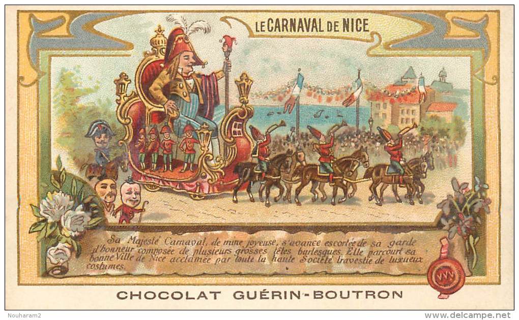 Chromos Réf. X13-036. Chocolat Guérin Boutron - Carnaval De Nice - Guérin-Boutron