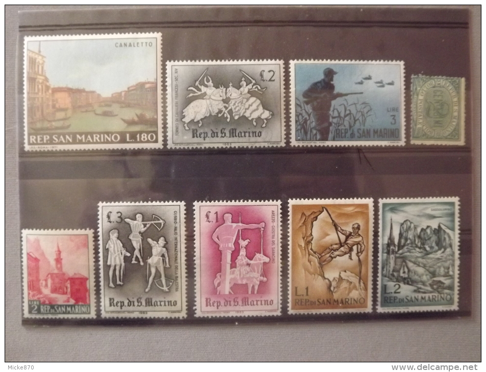 Lot N°235 Lot De 9 Timbres  Neuf** De San Marin - Verzamelingen & Reeksen