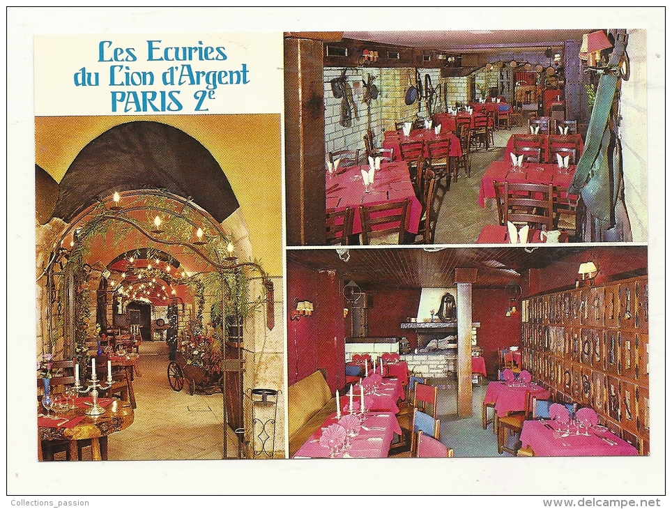 Cp, Restaurant, Les Ecuries Du Lion D'Argent - Paris (75), Multi-Vues - Restaurants