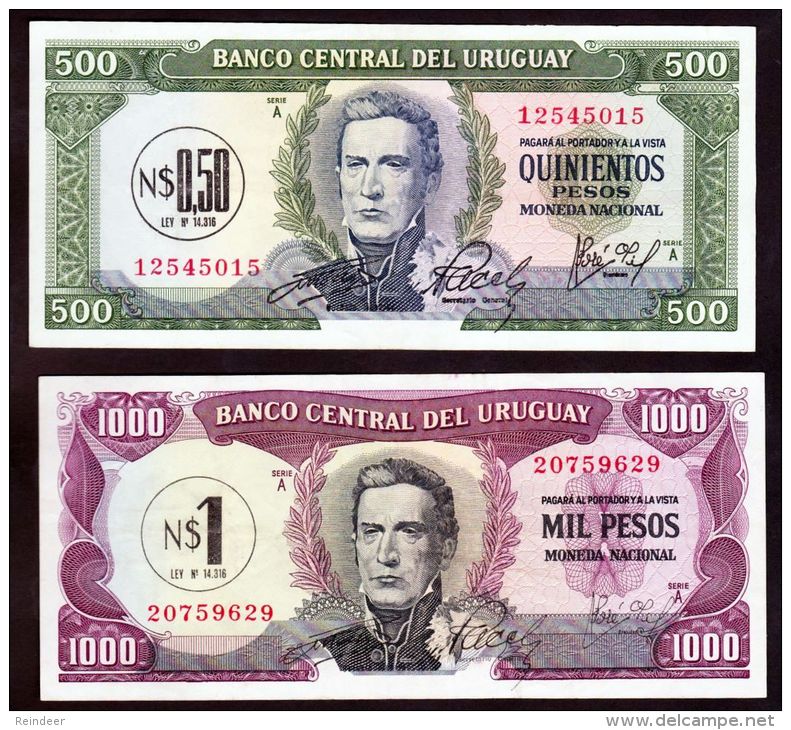 * URUGUAY: N$0.50 Y N$1 (año 1975) AUNC - Uruguay