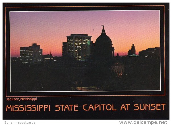 Mississippi State Capitol At Sunset Jackson Mississippi - Jackson