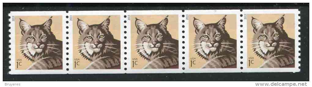 Bande De 5  Timbres** Gommés De 2013 "Bobcat" - Unused Stamps