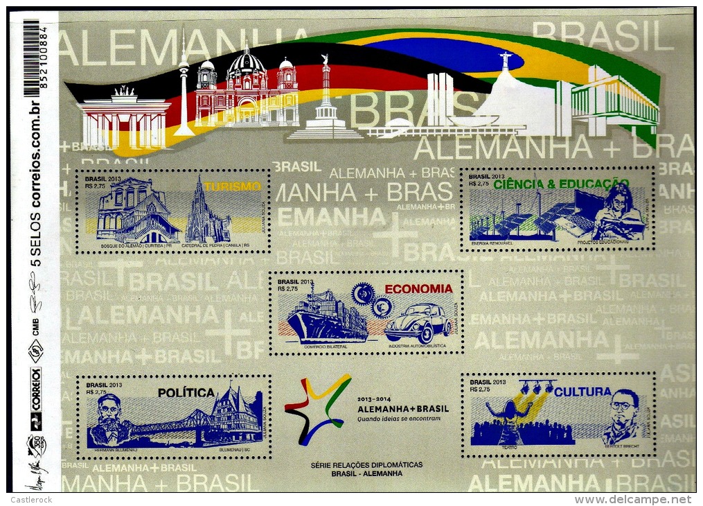 RO) 2013 BRAZIL, SCIENCE AND EDUCATION, TOURISM, ECONOMY, POLITICS, CULTURE, MNH - Neufs