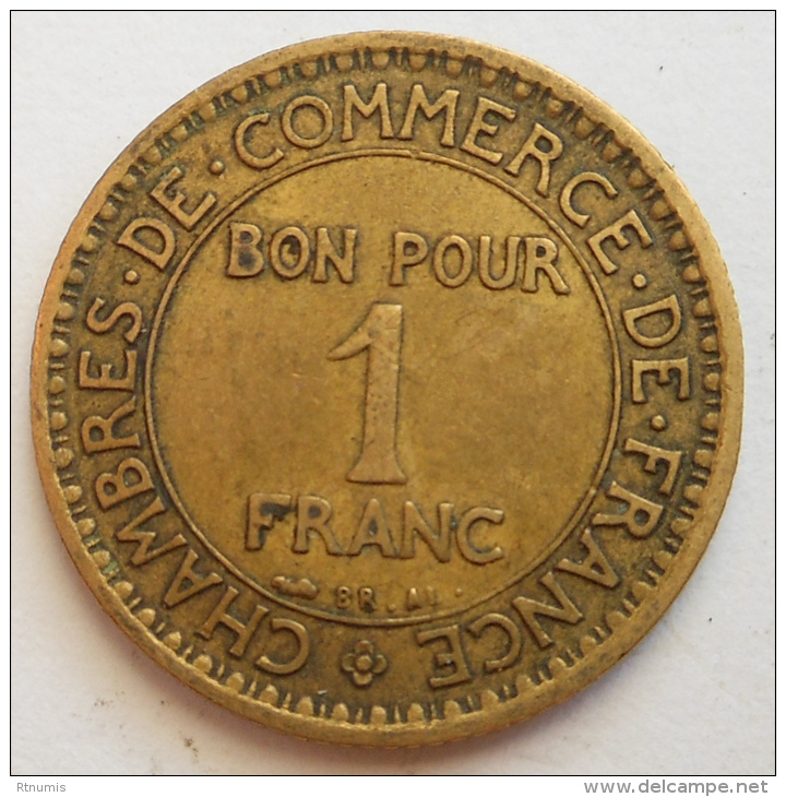 1 Franc Chambres De Commerce 1920 Cote 10 Euro En Ttb - Autres & Non Classés