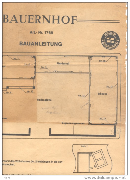 Bauanleitung Von Einem Bauernhof - " BROHM SPIELWAREN" - Spiele - Sonstige & Ohne Zuordnung