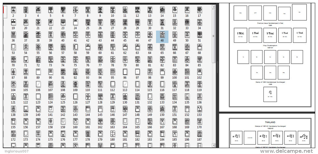 THAILAND STAMP ALBUM PAGES 1883-2011 (510 Pages) - Englisch