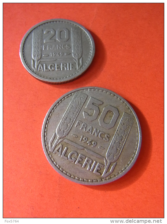 ALGERIE FRANCAISE / LOT 50 FRANCS + 20 FRANCS / 1949 - Algerien