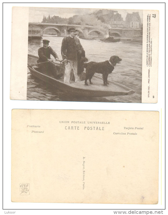 PARIS AGENTSDE LA BRIGADE FLUVIALE Et LEUR CHIEN PARIS EXTRA EXTRA RRR - The River Seine And Its Banks