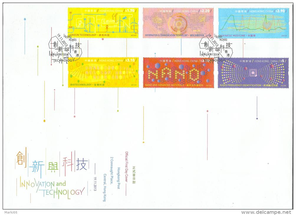 Hong Kong - 2013 - Innovation And Technology - FDC Set (with Stamps) - FDC