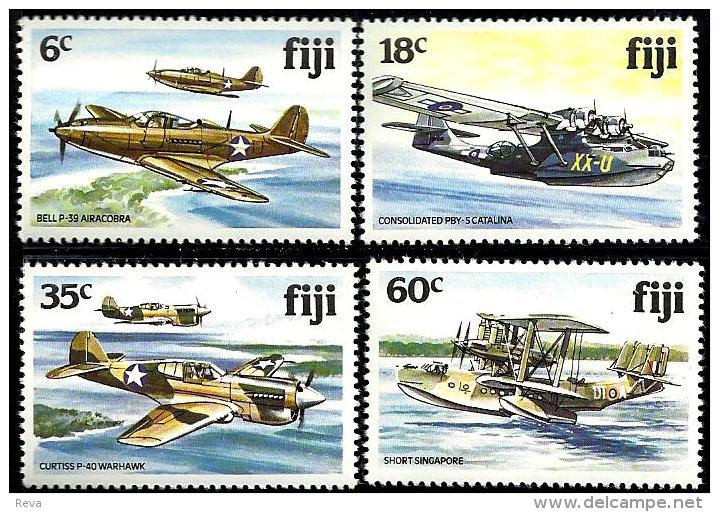 FIJI ISLANDS AIRPLANE AIRPLANES SET OF 4 ISSUED 1980s(?) MINT SG634-7 READ DESCRIPTION   !! - Fidji (1970-...)