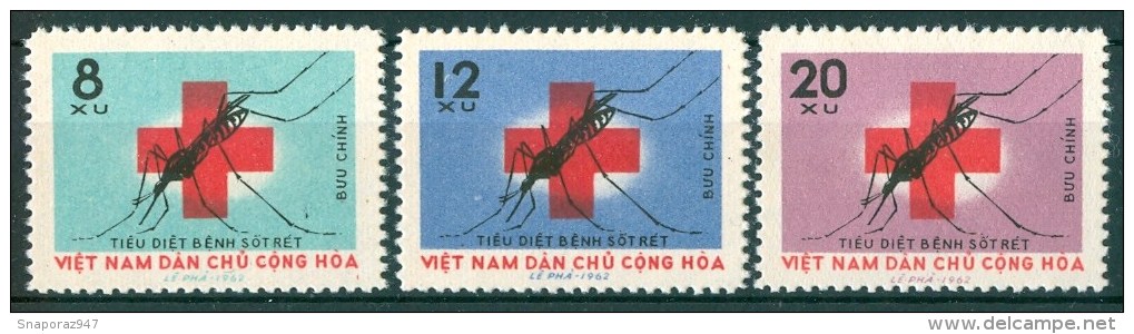 1962 Vietnam Del Nord Malaria Paludisme Set ** -V18 - OMS