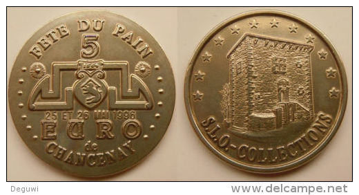 5 Euro Temporaire Precurseur De CHANCENAY, 1996, 500  Ex. Only, RRRR, Nickel, Nr. 188 - Euro Der Städte