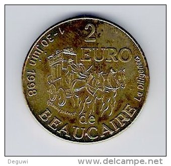 2 Euro Temporaire Precurseur De BEAUCAIRE, 1998, RRRR, Bronce, Nr. 81 - Euro Der Städte