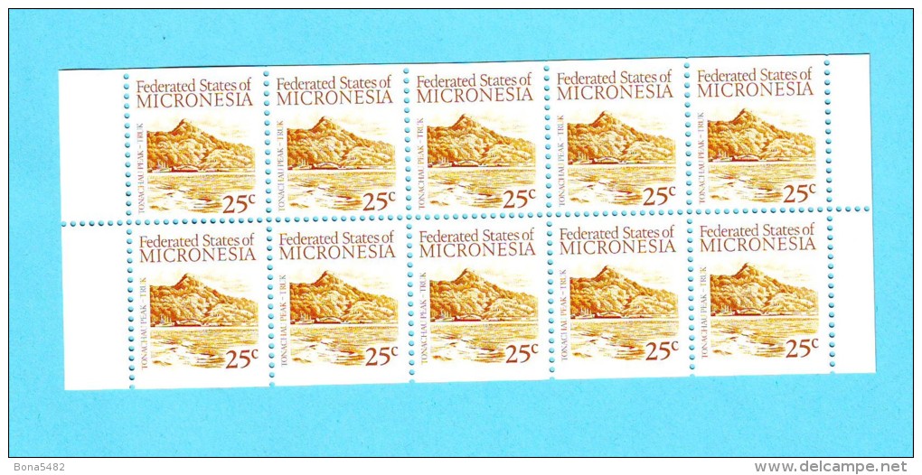 MICRONESIE BANDE CARNET MER 1988 / MNH** / BM 161 - Micronesië