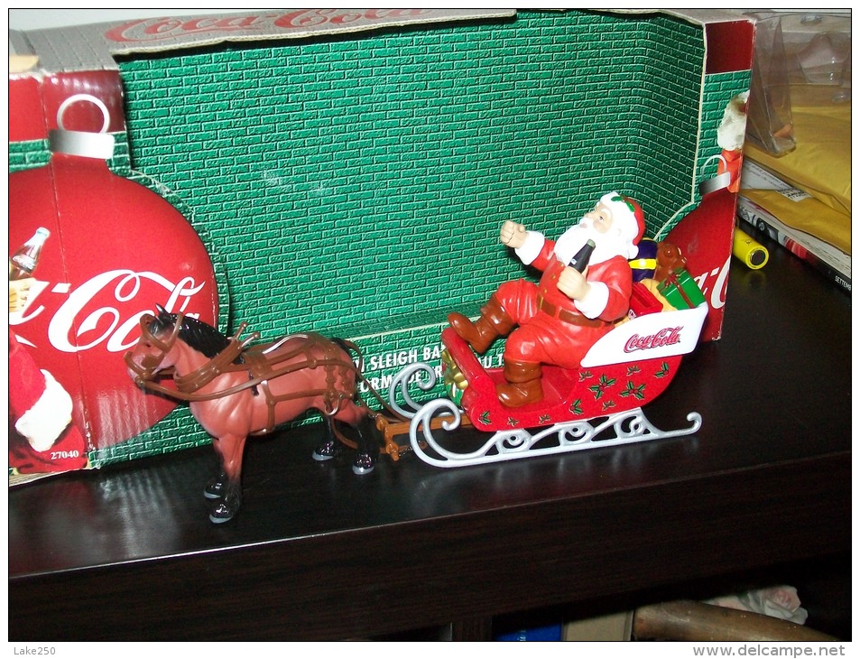 SLITTA CON BABBO NATALE  COCA COLA  SCALA 1/32 RARO!! - Toys