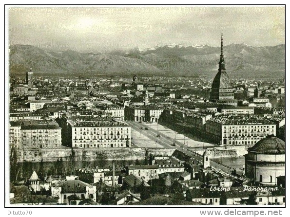 Torino - Panorama - 1958 - Formato Grande Viaggiata Mancante Di Affrancatura - S - Multi-vues, Vues Panoramiques