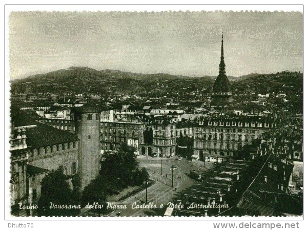 Torino - Panorama - Della Piazza E Mole Antoneiliana - Formato Grande Viaggiata - S - Multi-vues, Vues Panoramiques