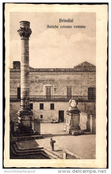 Cp Brindisi Puglia Italien, Antiche Colonne Romane, Turm - Altri & Non Classificati