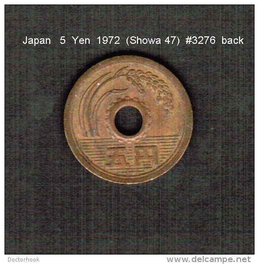 JAPAN    5  YEN  1972  (Hirohito 47---Showa Period)  (Y # 72a) - Japon