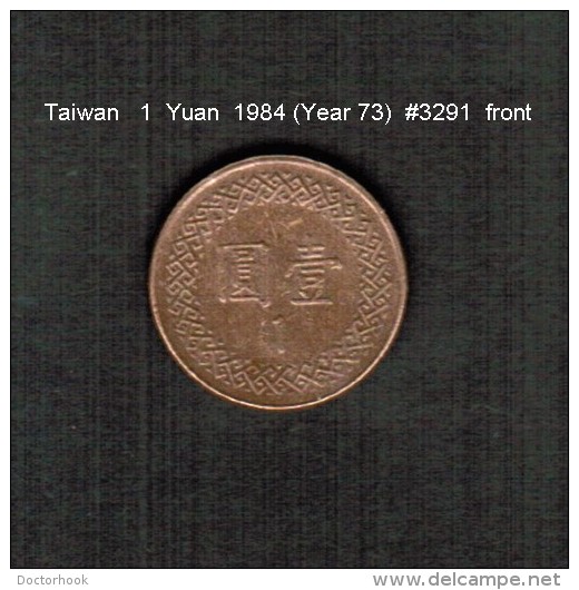 TAIWAN   1  YUAN  1984  (Year 73)  (Y # 551) - Taiwán