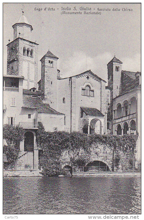 Italie - Lago D'Orta - Isola San Giulio - Facciata Della Chiesa - Verbania