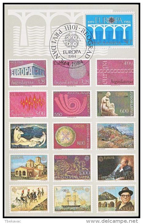 Yugoslavia 1984, Maximum Card "Europa CEPT" - Cartes-maximum