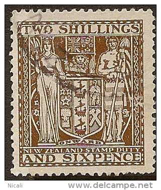 NZ 1931 2/6 Arms SG F193 U #AL1351 - Fiscali-postali