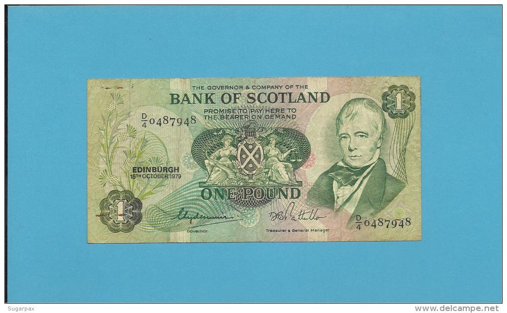 SCOTLAND - UNITED KINGDOM - 1 POUND - 15.10.1979 - P 111d - BANK OF SCOTLAND - 1 Pound