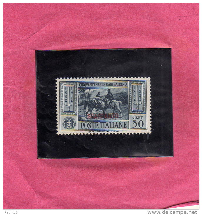 EGEO 1932 SCARPANTO GARIBALDI 30 CENT. MNH - Ägäis (Scarpanto)