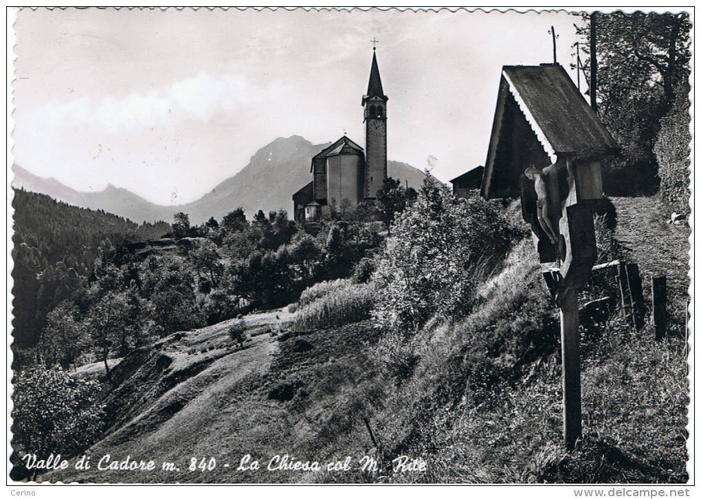 VALLE  DI  CADORE (BL):  LA  CHIESA  COL  M. RITE  -  FOTO  -  FG - Eglises Et Couvents