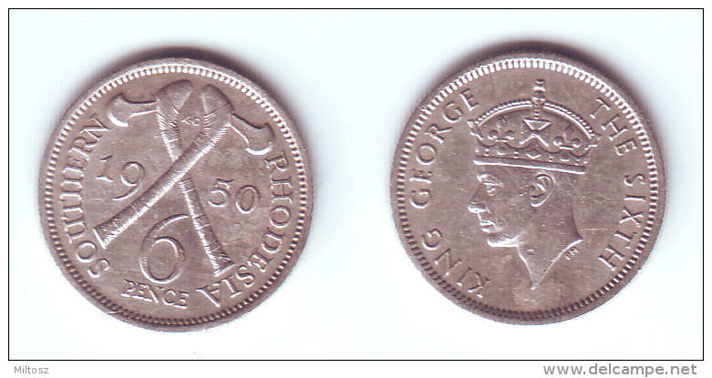 Southern Rhodesia 6 Pence 1950 - Rhodésie