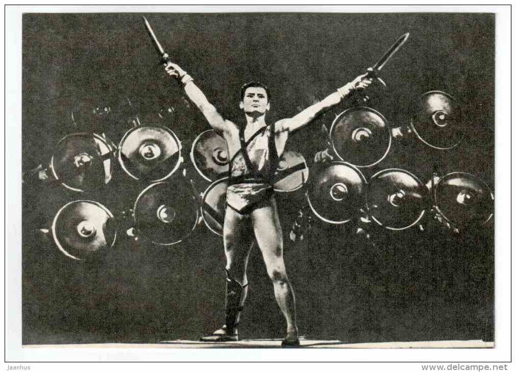 M. Lavrovsky As Spartacus - Spartacus Ballet - Sword - Soviet Ballet - 1970 - Russia USSR - Unused - Tanz